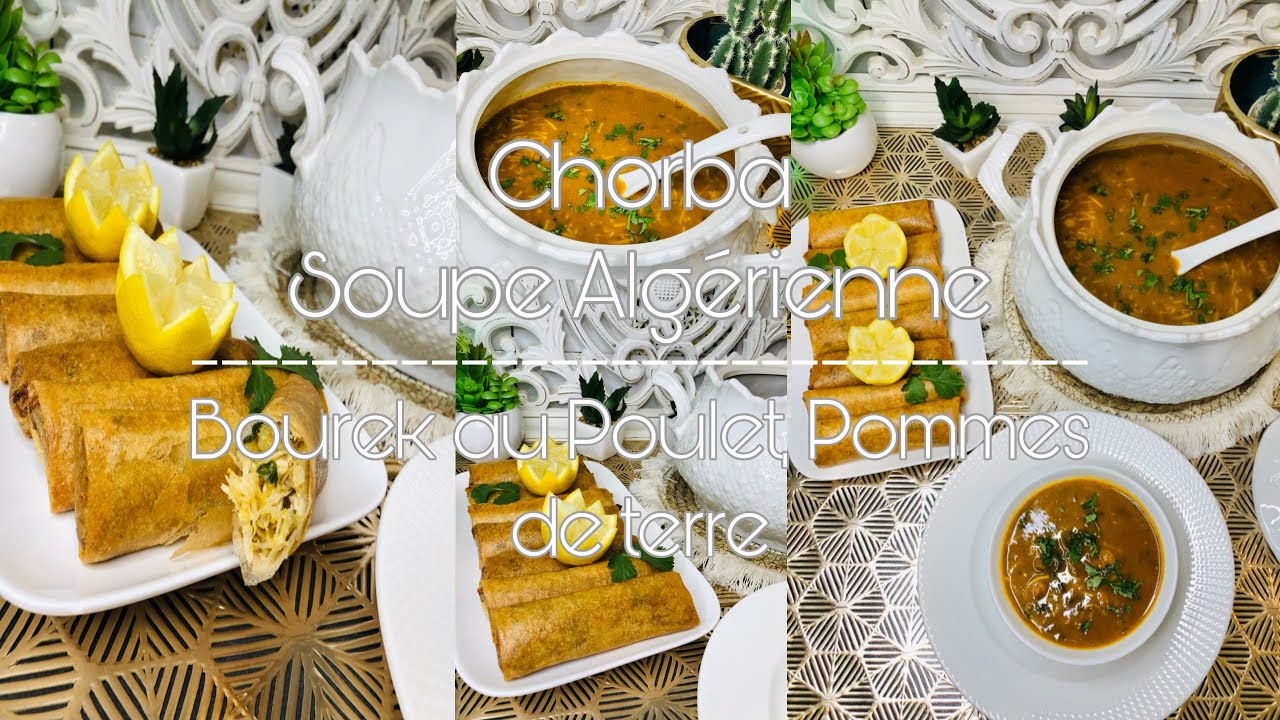 ✨Chorba / Bourek Poulet Pommes de terre Fromage. Soupe aux Vermicelles Algérienne 🇩🇿Facile الشوربة