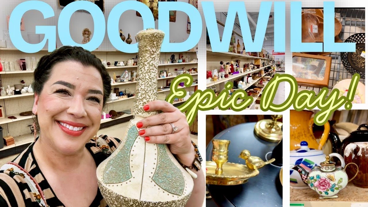 Rare Brass Goodies and Mid Century Decor | THRIFT WITH ME | 6 Goodwill and local thrift stores