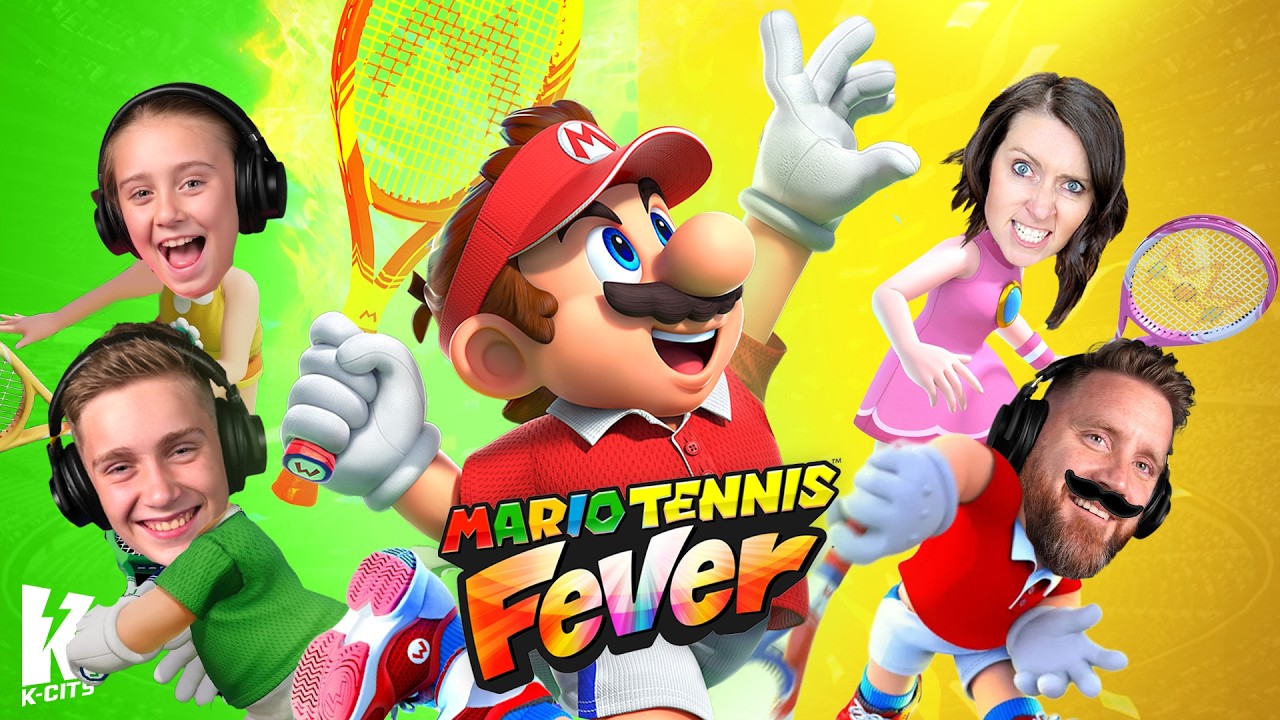 Parents vs Kids in Mario Tennis FEVER (Family Challenge!)