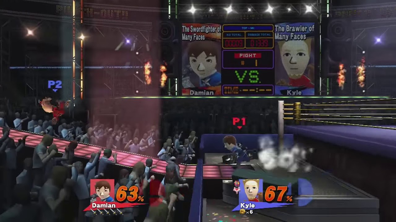 Super Smash Bros Wii U   KYLE vs DAMIAN MII FIGHT!   Pwnage Battle