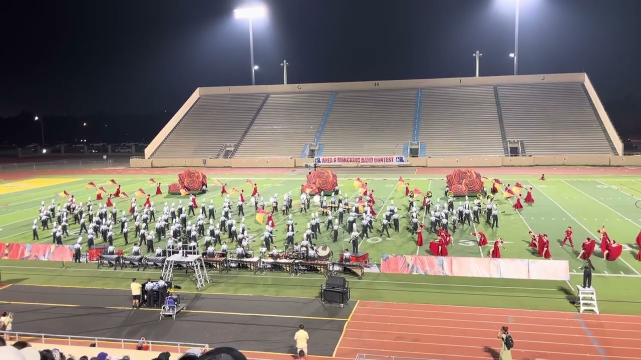 Hanna HS Marching Band performing for Finals at Area in McAllen on 10/25/25
