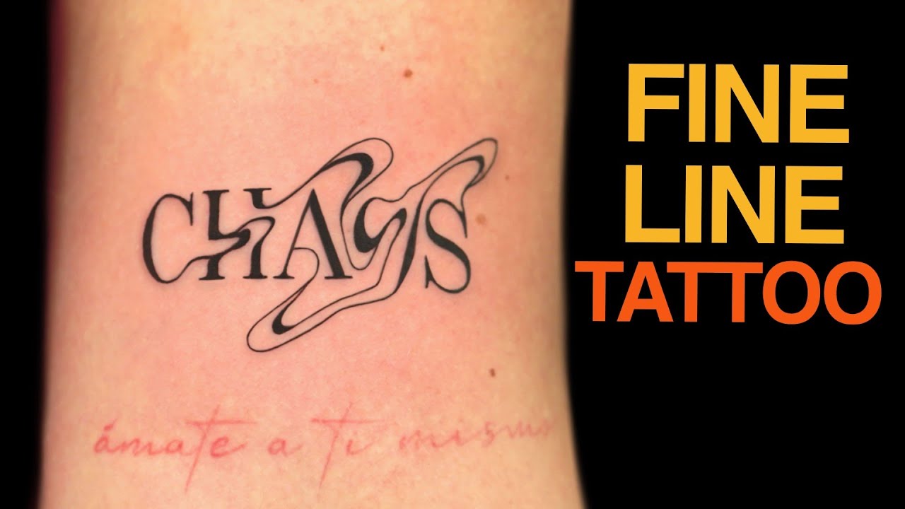 Fine Line Tattoo Lettering - Real Time