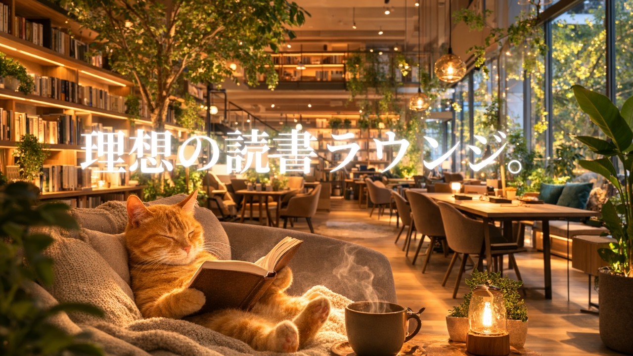【夜の癒しBGM】理想の読書ラウンジで過ごす夜。｜ひとり時間に浸る、やさしいリラックス音楽