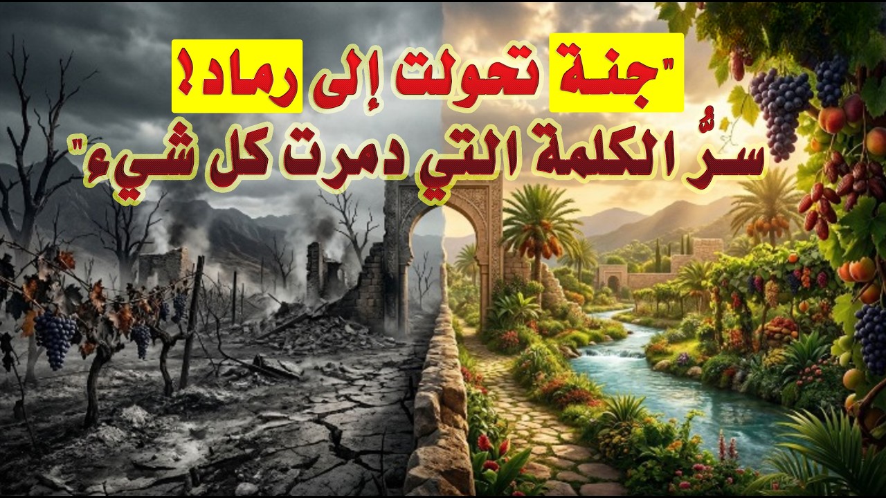 قصة صاحب الجنتين: عندما يطغى المال وتضيع النعمة (رؤية بصرية مؤثرة)