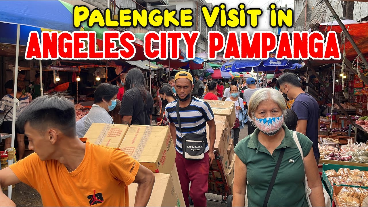 FOOD MARKET WALK in DOWNTOWN ANGELES CITY 2022 | Walking Tour & PALENGKE Visit PAMPANGA PHILIPPINES