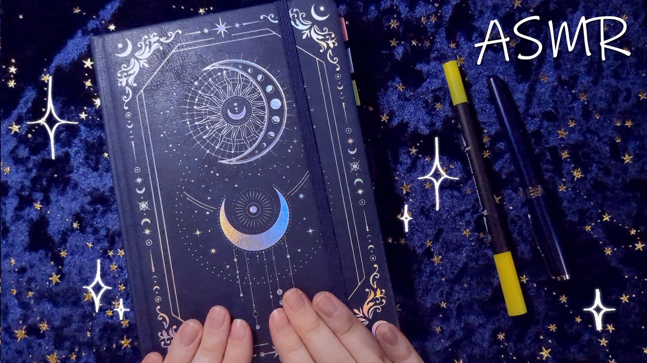 ASMR ⋆˙⟡ setting up my bullet journal⋆˙⟡monthly spread ♡ cute, simple method ♡ whispering, tapping