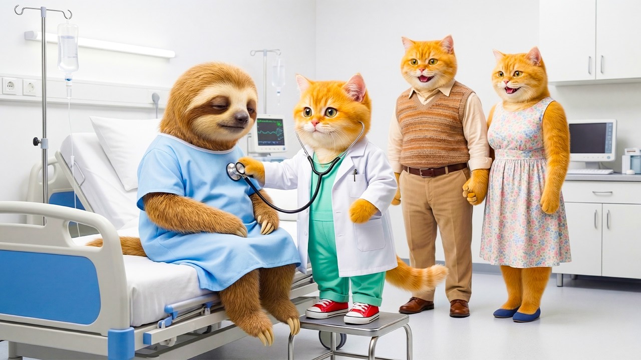 🐾Ginger Kitten Dreams of Becoming a Doctor... And Receives a Surprise from Papa Cat & Mama Cat 🐱❤️