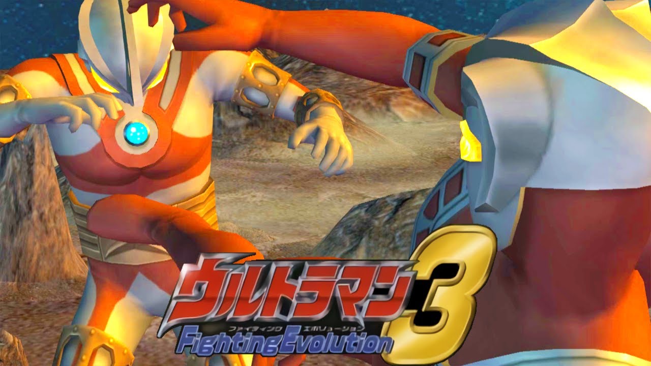 [PS2] Ultraman Fighting Evolution 3 - Astra vs Ace Robot (1080p 60FPS)