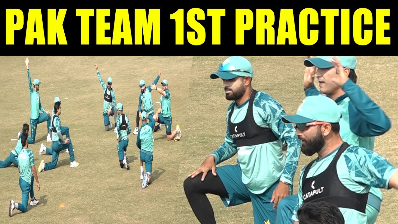 Pak team start practice at Ghani Glass Cricket Ground for Tri Nation Series
