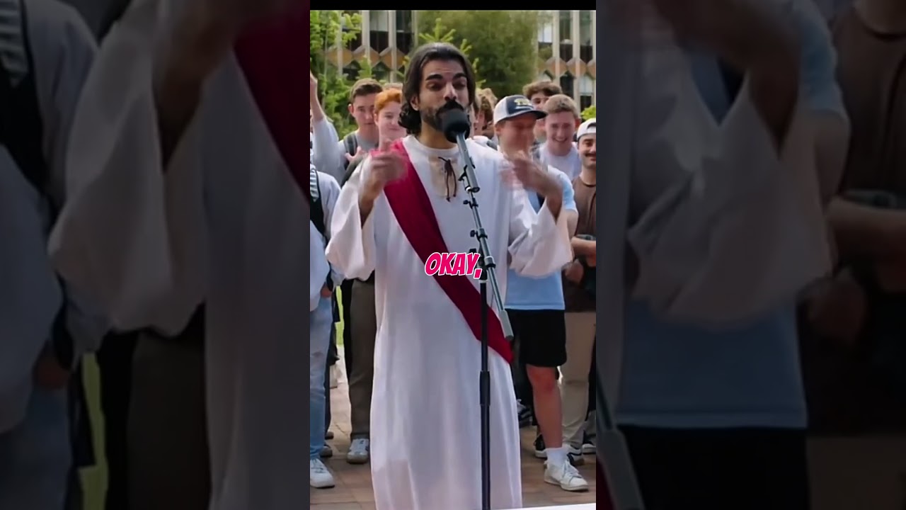 Charlie Kirk exposes fake &ldquo;Jesus&rdquo; in heated debate 😳🔥 #debate #charliekirk #viral #politics