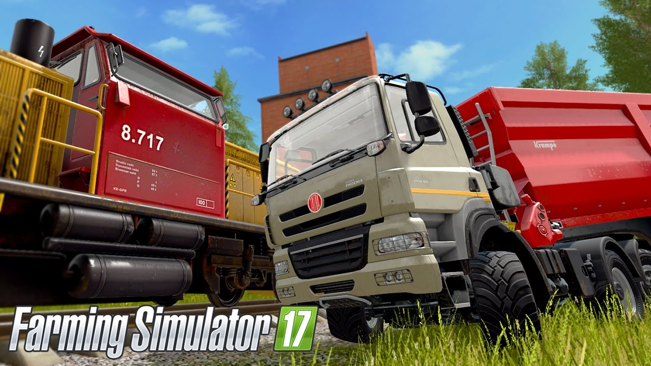 Farming Simulator 17 - Transporting Grain by Train & Tatra Phoenix 6X6 Truck (With Commentary)