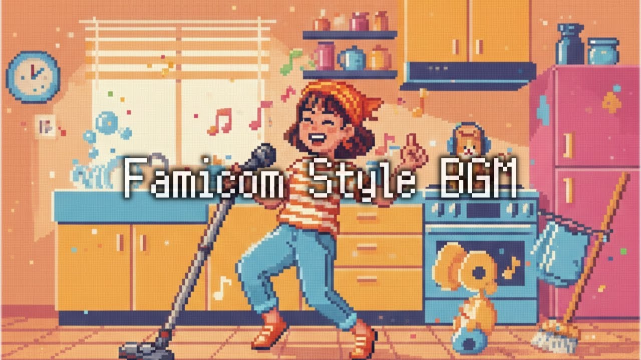 【8bit作業用BGM】家事がサクサク進むレトロサウンド｜8-Bit Chiptune for Chores｜Fun Cleaning & Cooking BGM