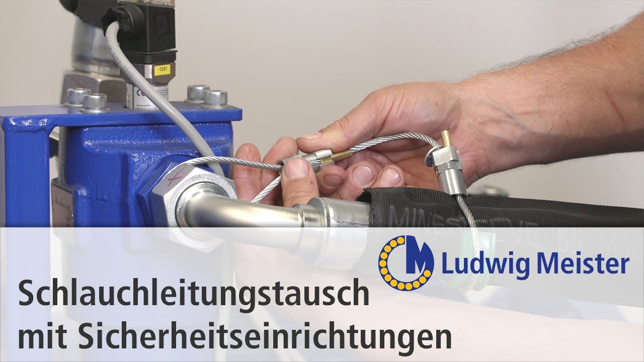 Schlauchleitungstausch mit Sicherheitseinrichtungen