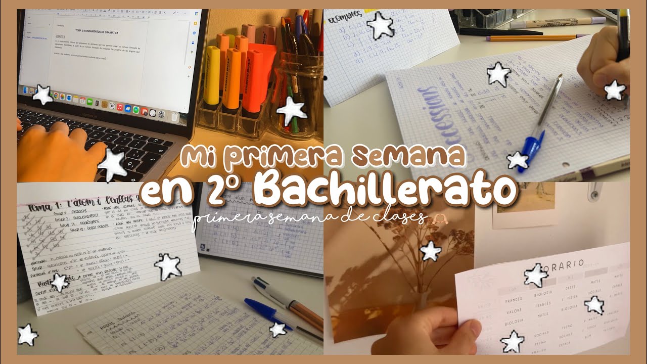 mi PRIMERA SEMANA de clases en 2º BACHILLERATO 🤍 vlog de estudio 🫶🏼