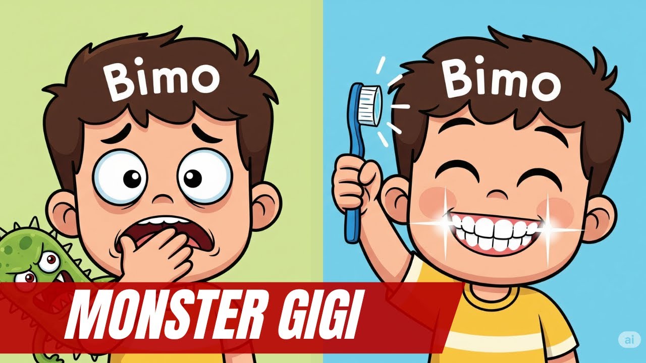 JANGAN SEMBARANGAN MAKAN PERMEN | JADI SARANG MONTER GIGI #kartunedukasi