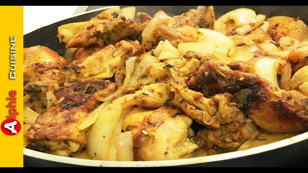 Très Savoureuse Spécialité Sénégalaise le DIBI !!! cette fois au POULET à la POÊLE (en Français)