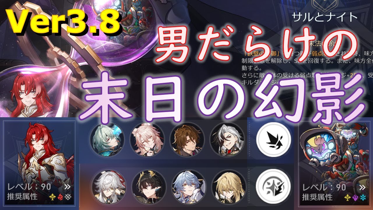 今撃破がアツいらしい！男だらけの末日の幻影ver3.8【崩壊スターレイル】