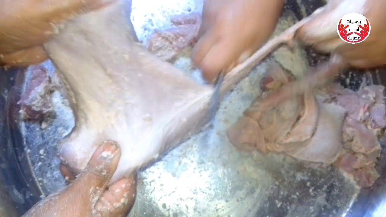 أنا و حماتي غسلنا و نظفنا كرشة الجمل 👍👍طريقة تنظيف الكرشة بكل سهولة 👍👍