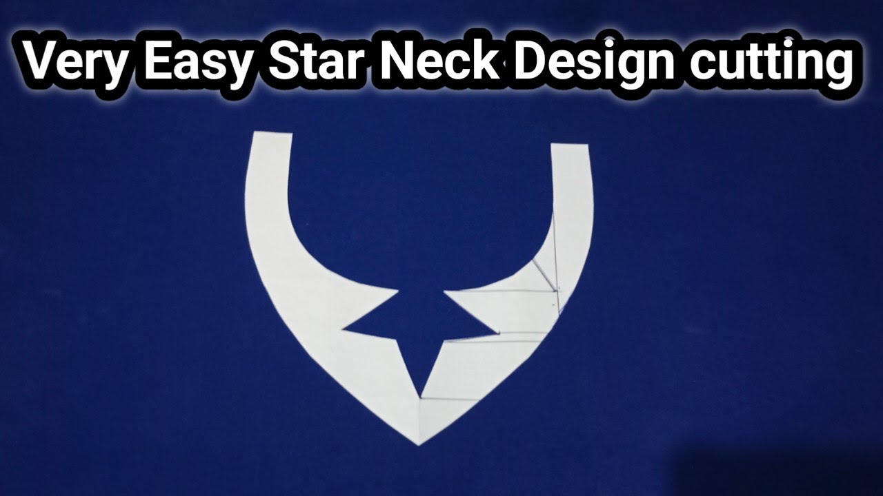 Very Easy Perfect Star Neck Design Cutting Trick