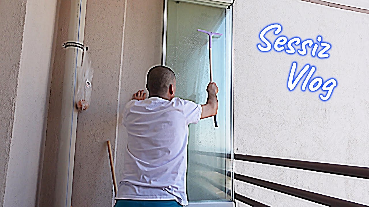 Cam Balkon ve Balkon Temizliği || Çok Kolay Yöntem || Sessiz Vlog