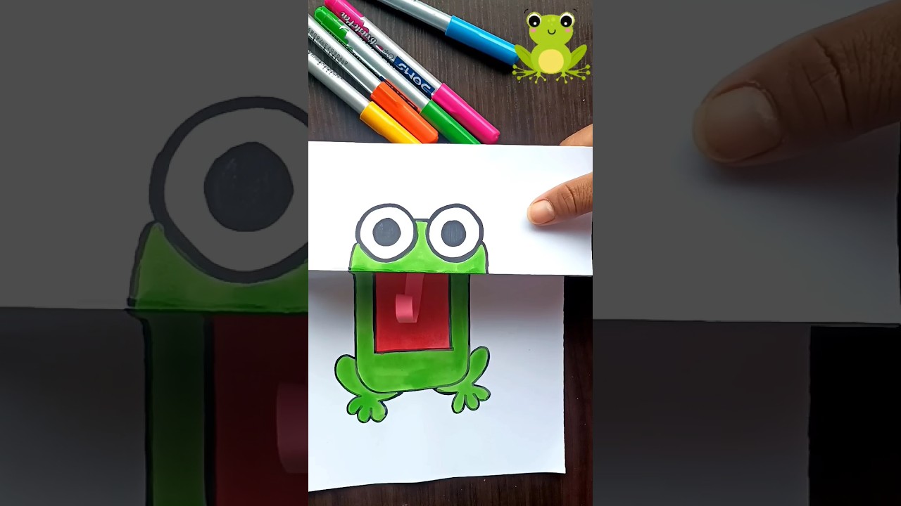 Craft Idea🤩 Frog folding surprise 🐸