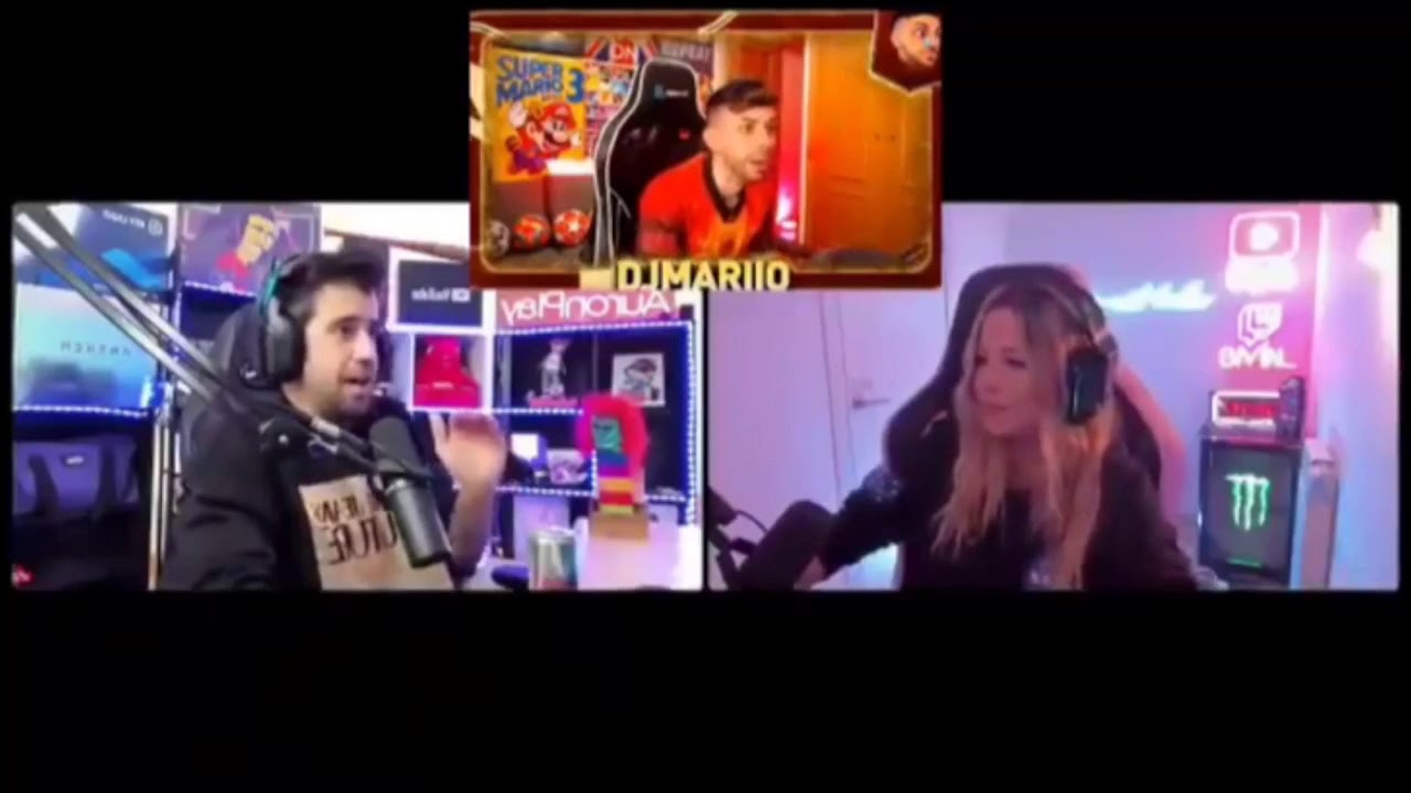 DjMaRiiO se entera de la ruptura de Auronplay y Biyin en directo