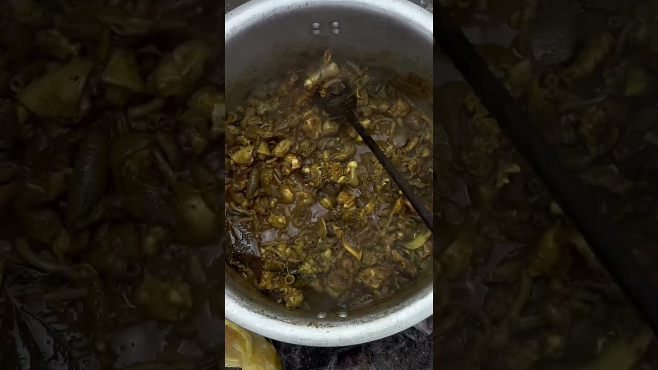 Goat intestine curry 🍛 🐐 #satisfying