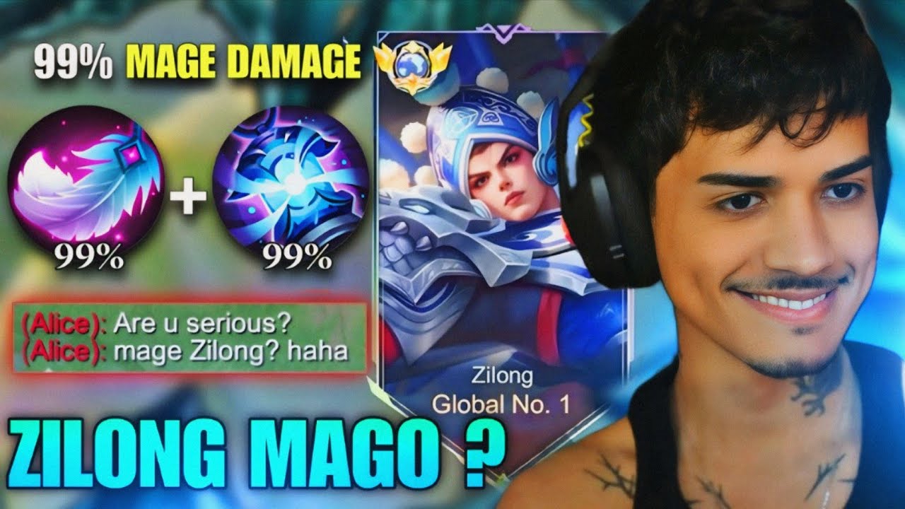 Quando o ZILONG resolve virar MAGO… simplesmente IMORAL!