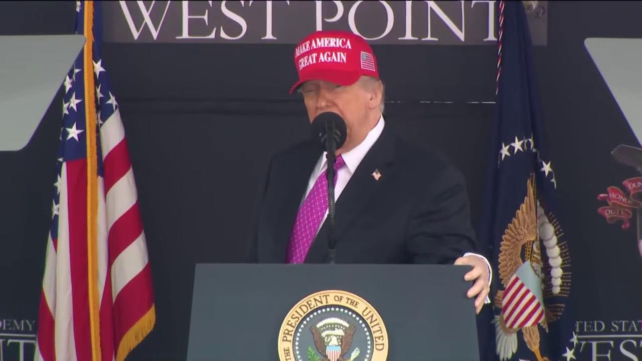 President Trump delivers a commencement address at West Point