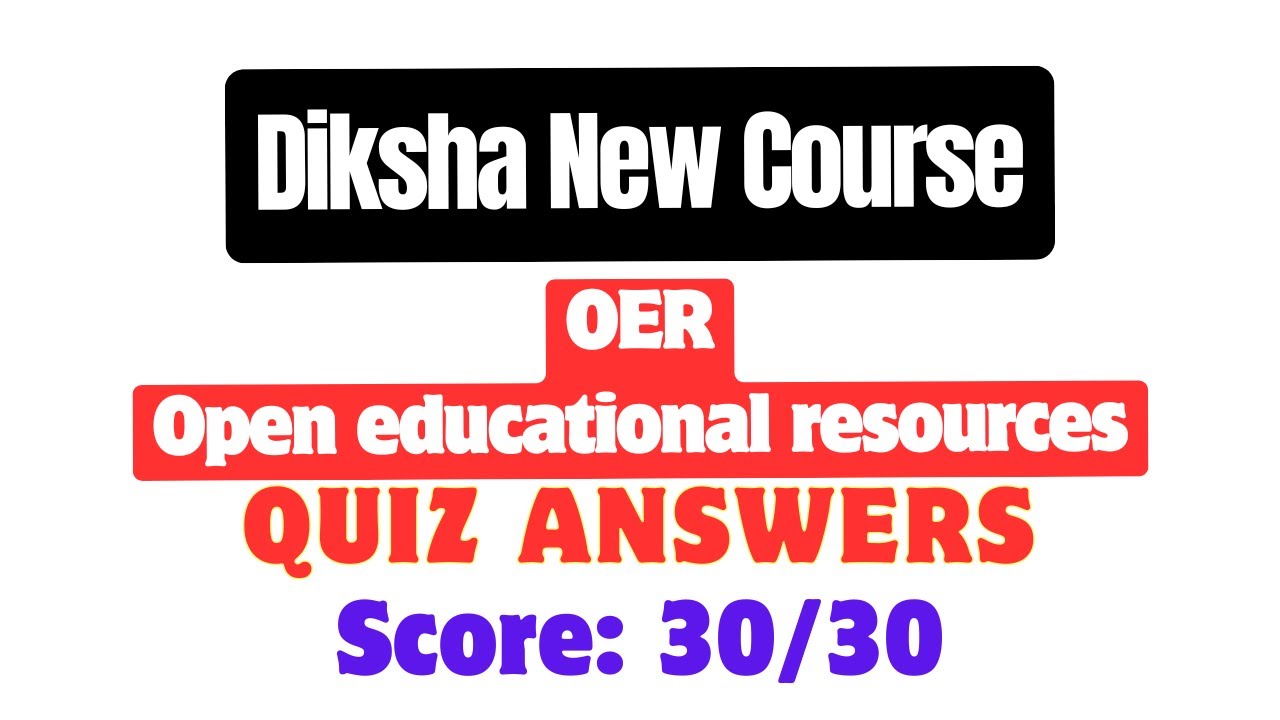 OER Open educational resources diksha portal quiz questions and answers  #openeducationalresources 