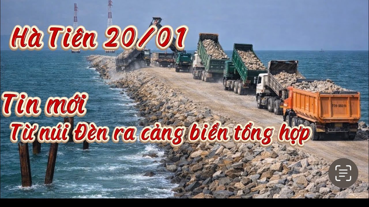 ĐƯỜNG VƯỢT BIỂN HÀ TIÊN, HÀNH TRÌNH ĐỔ ĐÁ TỪ NÚI ĐÈN RA CẢNG BIỂN BẤT CHẤP THỜI TIẾT XẤU 