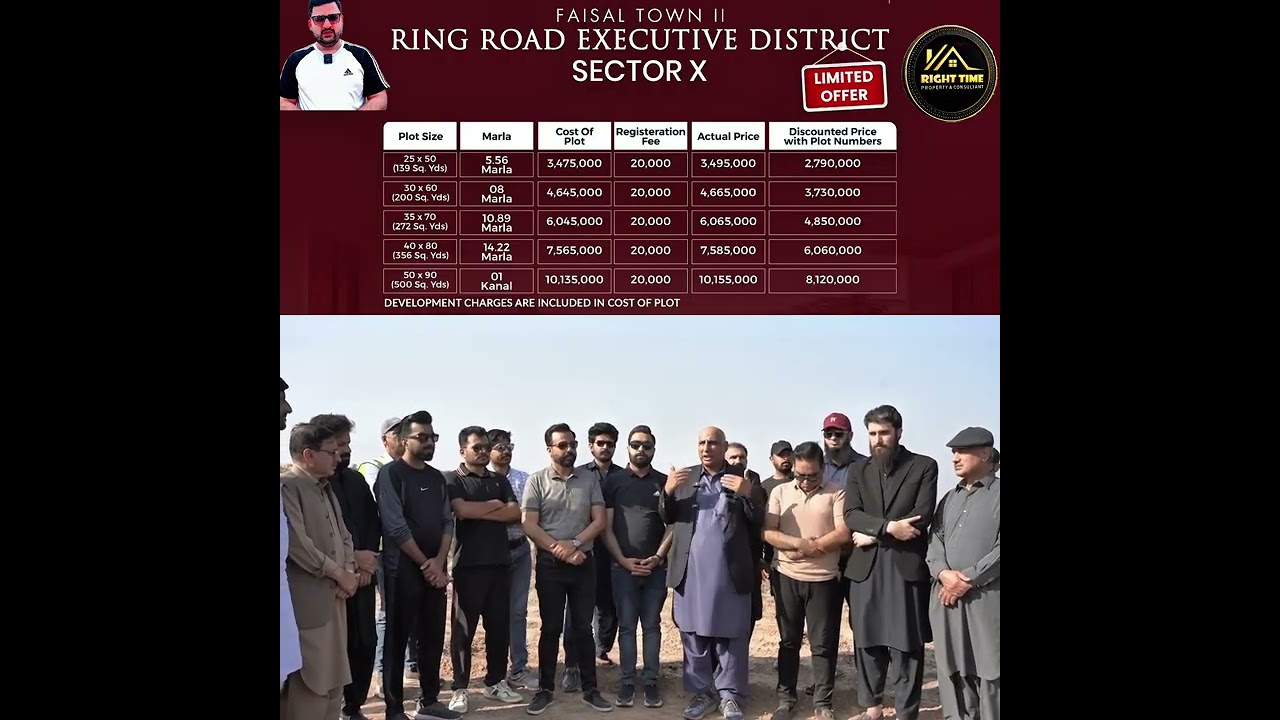 Welcome to Block X at Faisal Town Phase 2 — the future address on Rawalpindi Ring Road.”