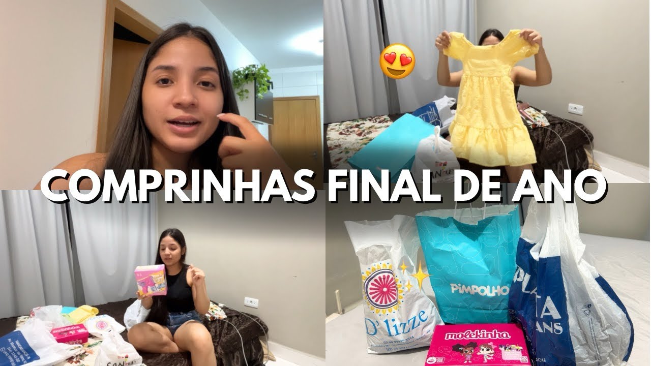 COMPRINHAS DE FIM DE ANO ✨ looks que escolhi | vlog de rotina real 💖🥰