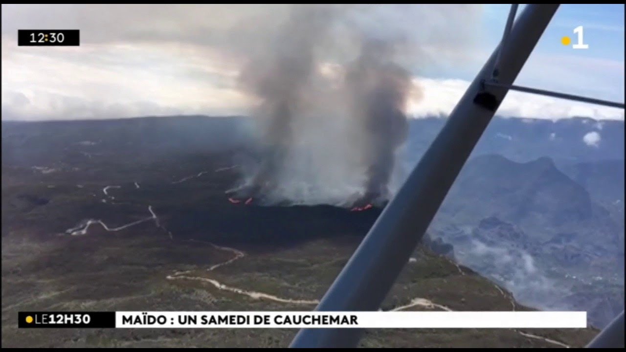 Important incendie au Maïdo : ironie du sort, le Dash est cloué au sol par une panne