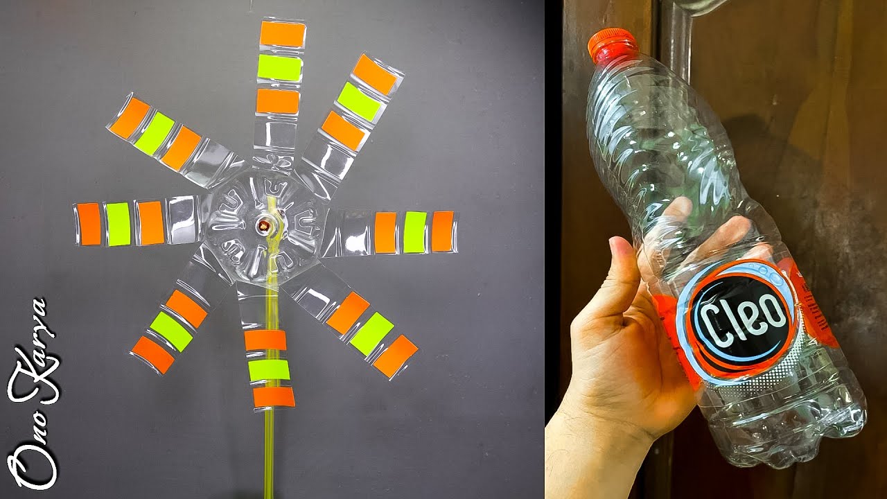 kerajinan tangan dari barang bekas cara membuat kincir angin dari botol plastik bekas