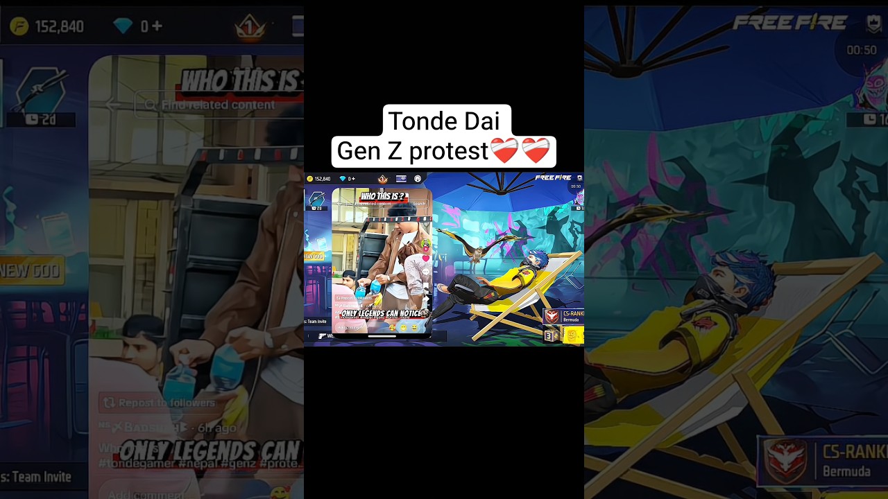 Nepal Gen Z Protest Tonde gamer #youtube #freefire #tondaegamer #ytshort #garenafreefire #dpsgaming