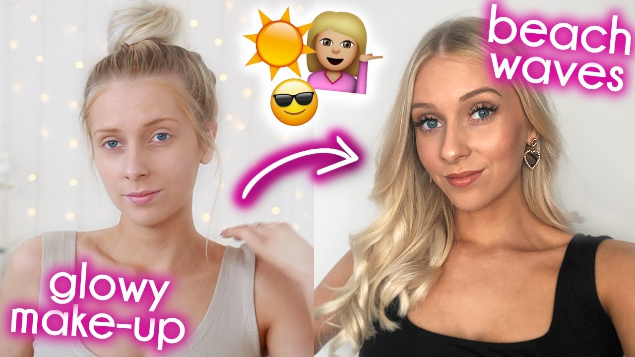 my GO-TO SUMMER make-up look 💅🏼 & HOW I CURL MY HAIR!