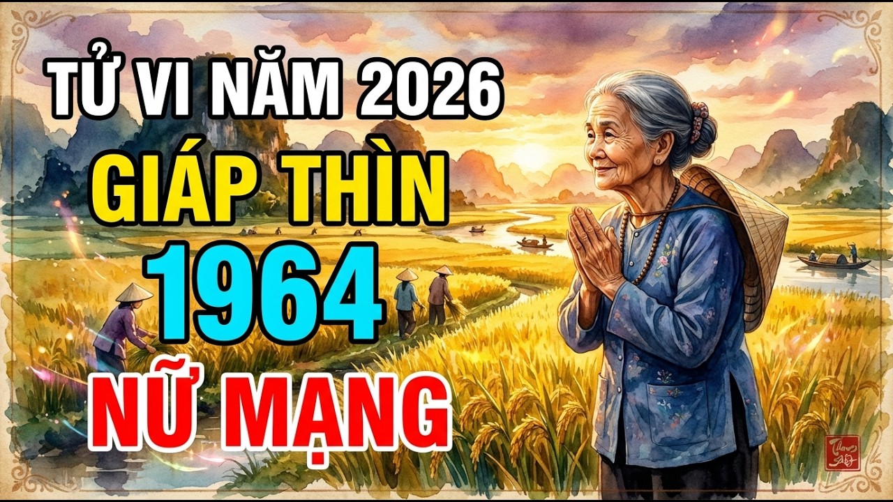 Tử Vi Tuổi Thìn 1964 Nữ Mạng Năm 2026: Vận Mệnh 62 Tuổi Hanh Thông, Hóa Giải Hạn Toán Tận