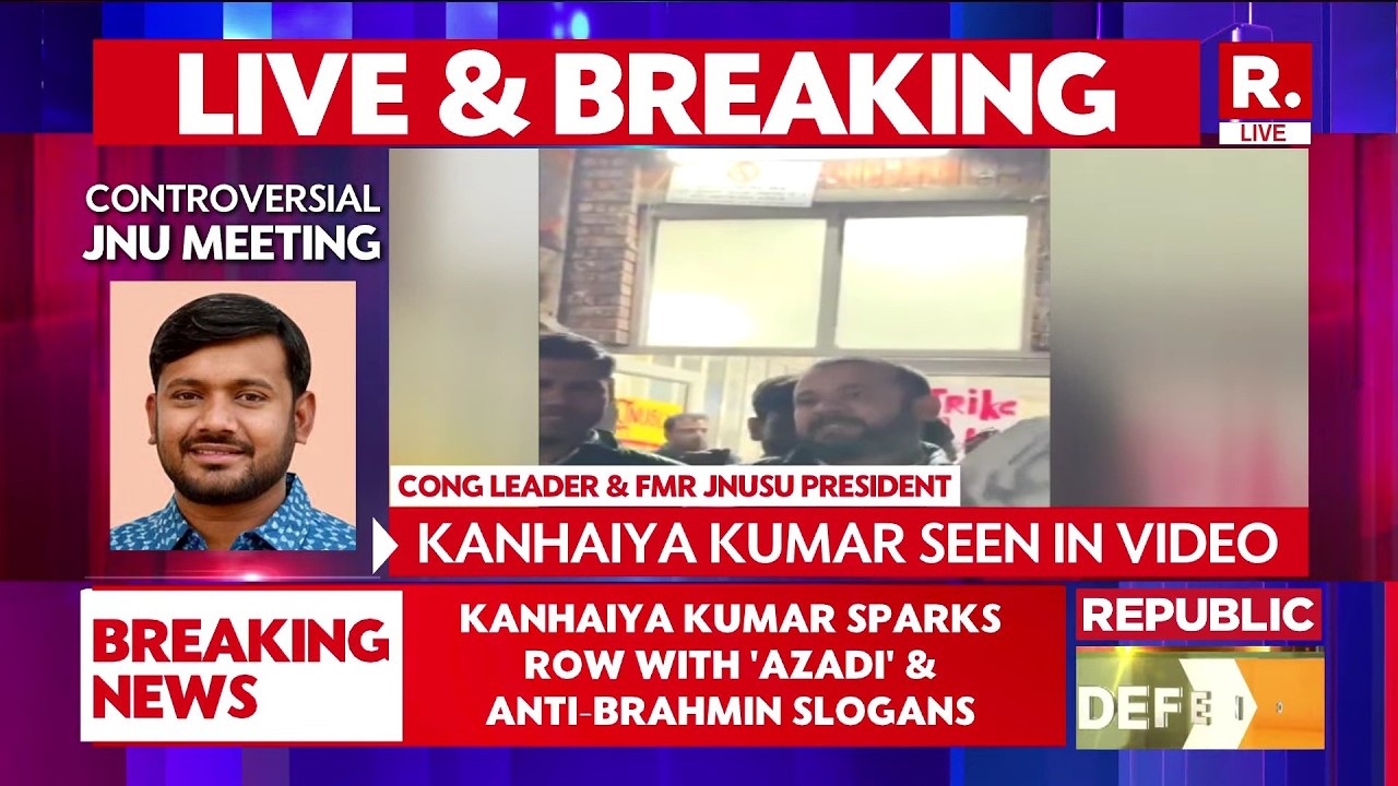 BREAKING: Congress' Kanhaiya Kumar Triggers Controversy at JNU With Slogan