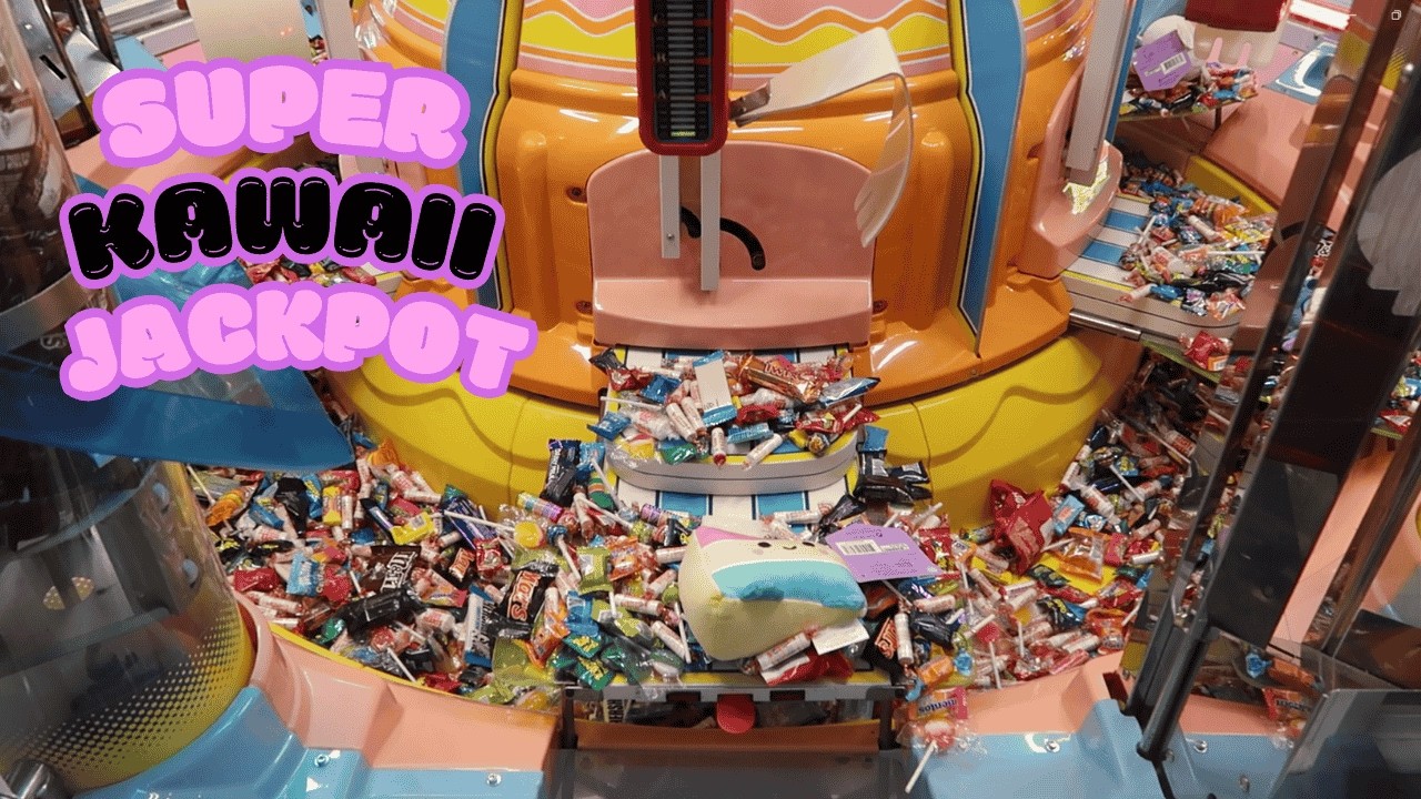 Kawaii Jackpot Wins!! Arcade Candy Pusher Game - BIG SWEET LAND - Melbourne, Australia