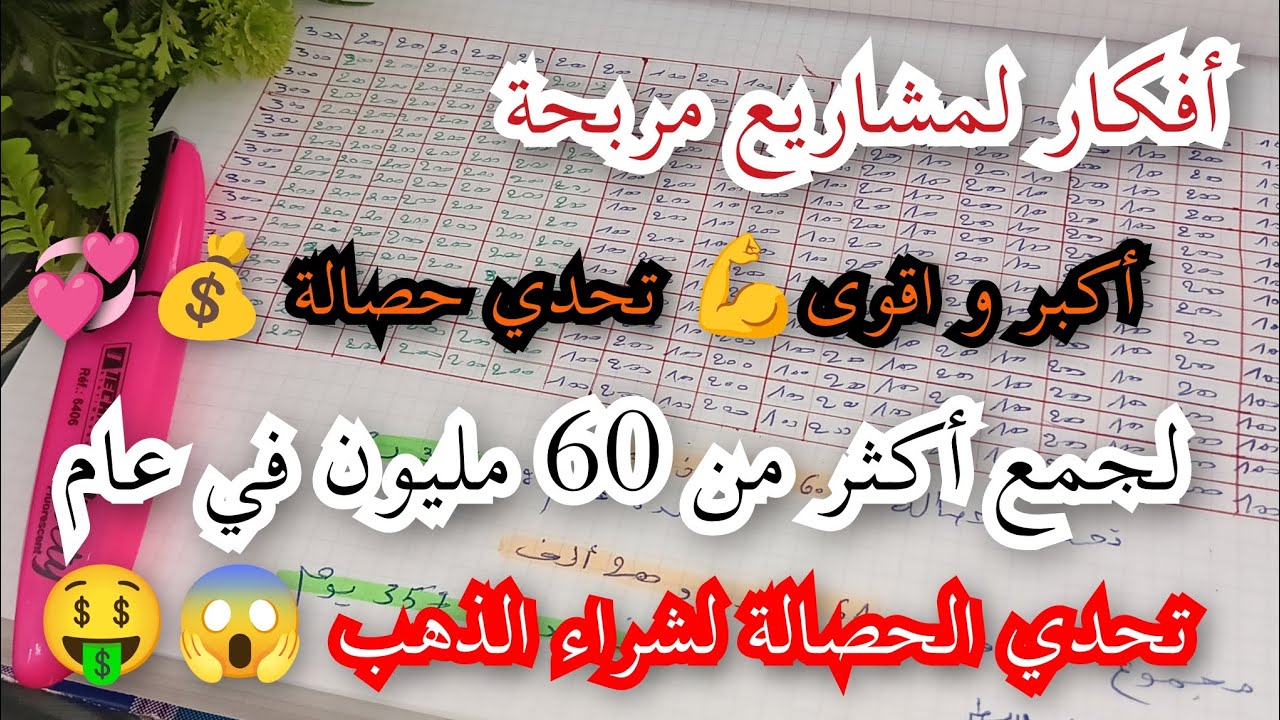 أكبر تحدي حصالة لجمع أكثر من 60 مليون 💵 في عام بطريقة سهلة و بسيطة/ نصائح لمشاريع مربحة 💰💞