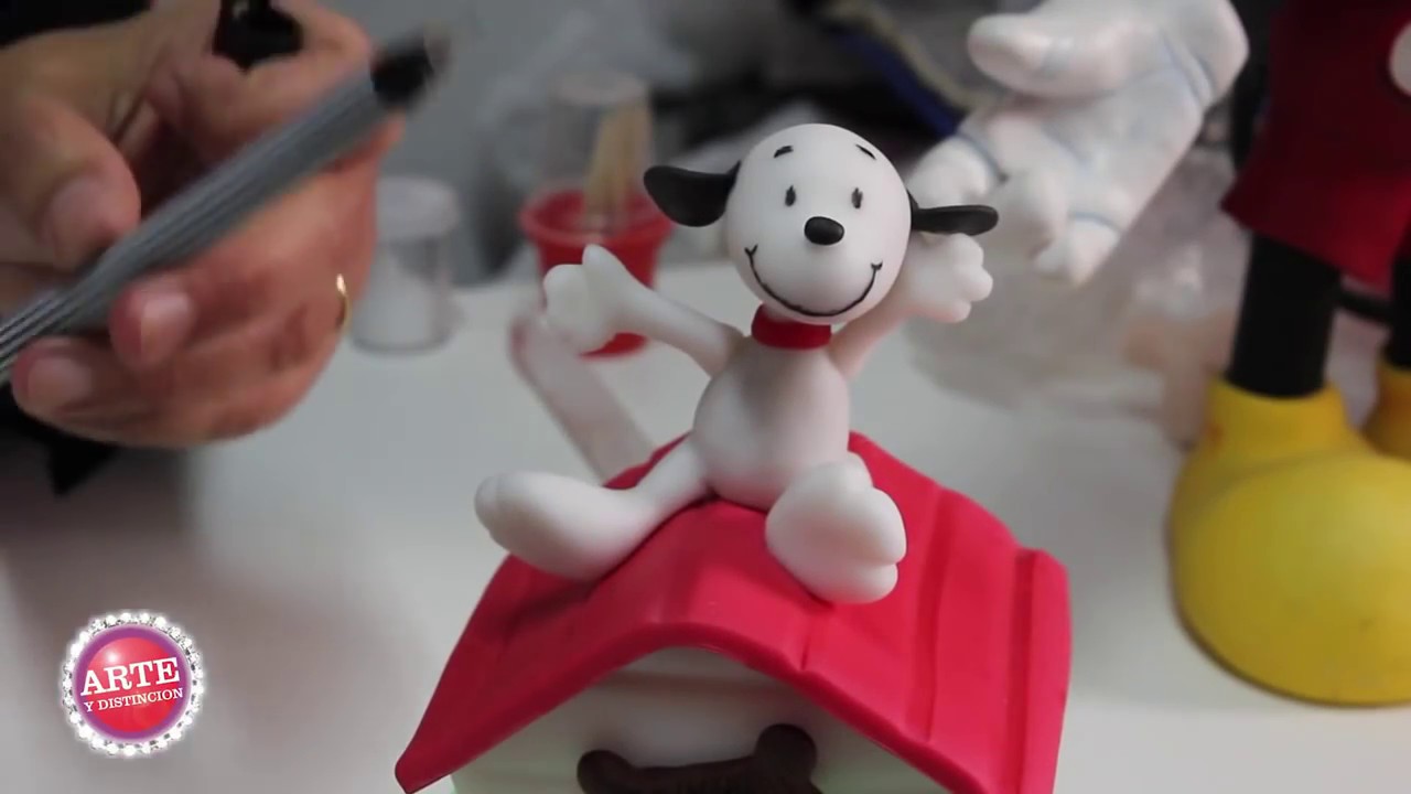 Modelando #Snoopy en #Porcelana fria