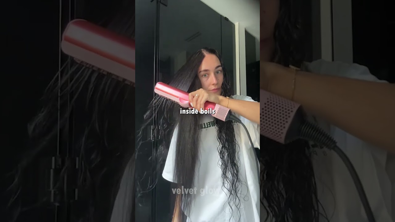 💧 What Happens When You Straighten Wet Hair Explosive Steam Effect! 🔥