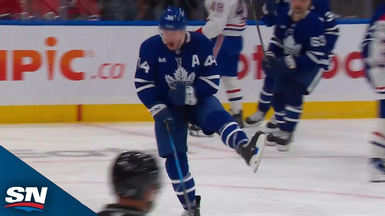 Morgan Rielly Capitalizes On Knies's Hustle For A Maple Leafs Go-Ahead Goal