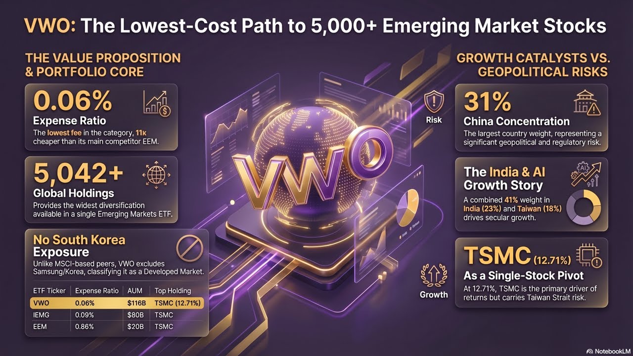 VWO ETF: 5,000 Emerging Market Stocks for 0.06% &mdash; But Is China's 31% Weight Worth the Risk?