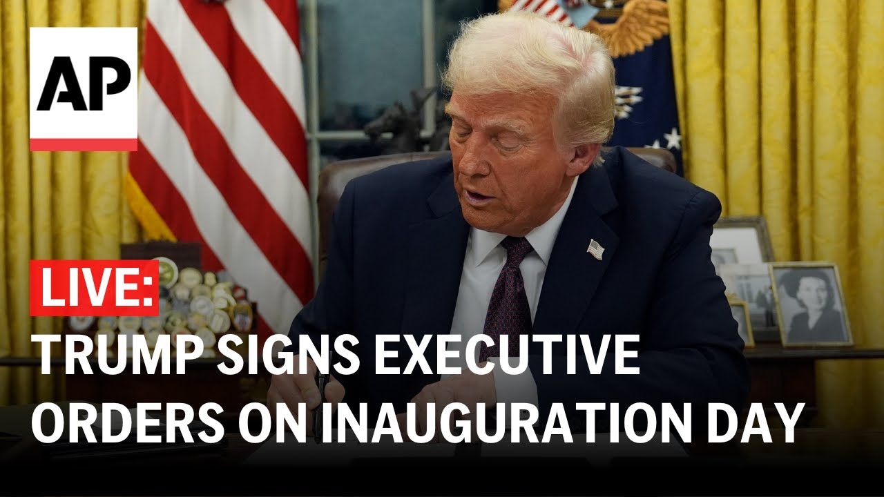 LIVE: Trump signs executive orders on Inauguration Day 2025