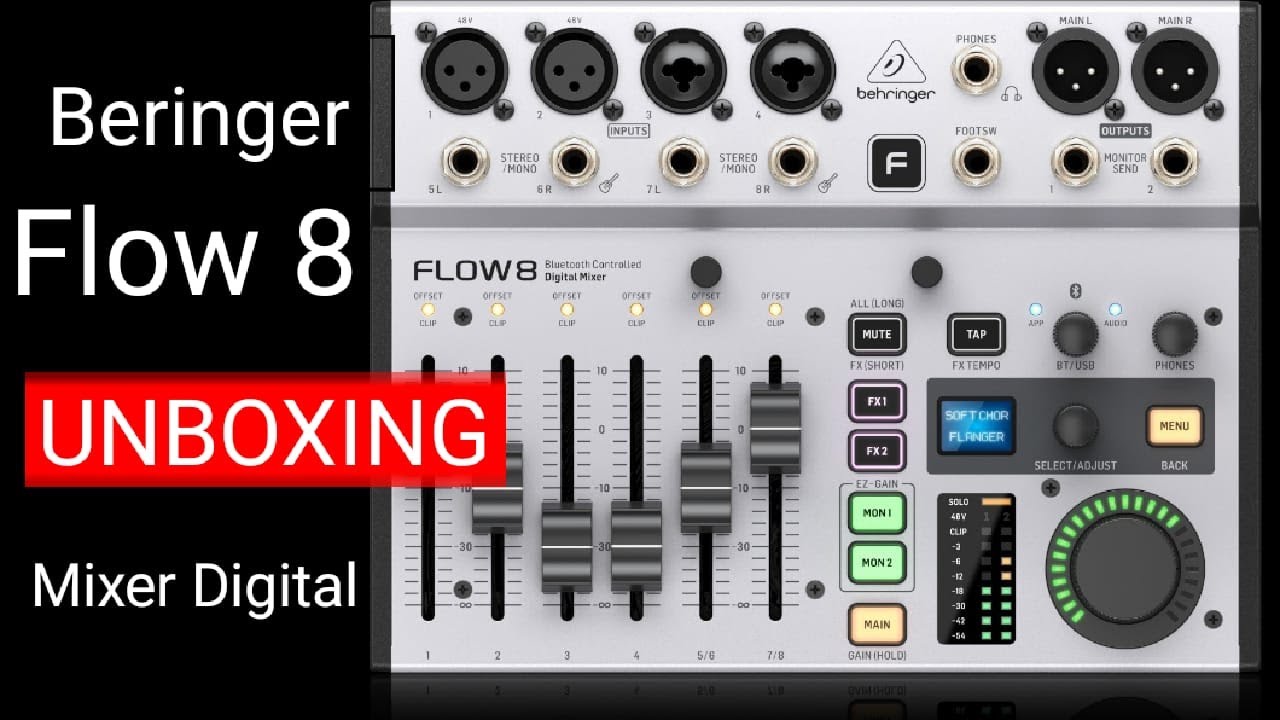 behringer FLOW 8 UNBOXING, Y CARACTERÍSTICAS PRINCIPALES