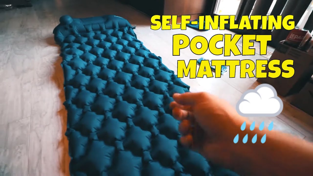 Best Inflating Sleeping Pad for Camping. Waterproof Camping Mattress, Foldable, expandable