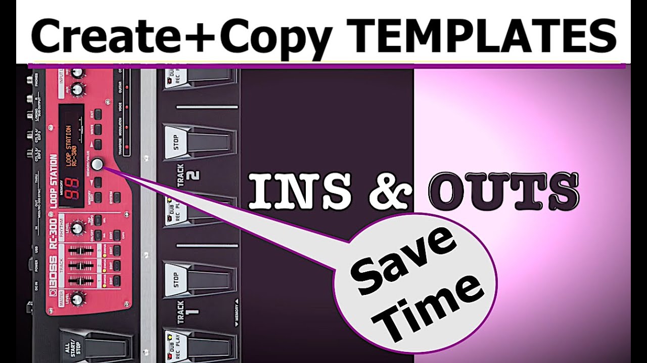 How to Create and Copy Templates on Boss RC 300 Loopstation
