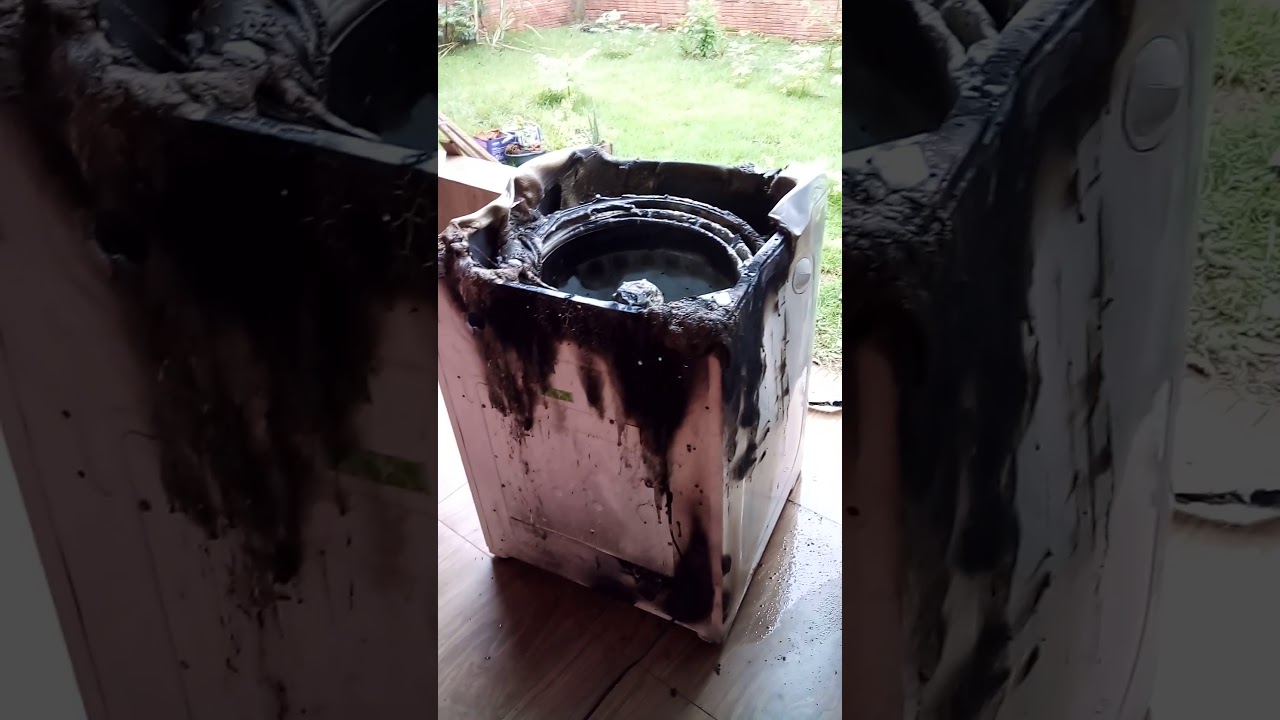 maquina de lavar pegou fogo